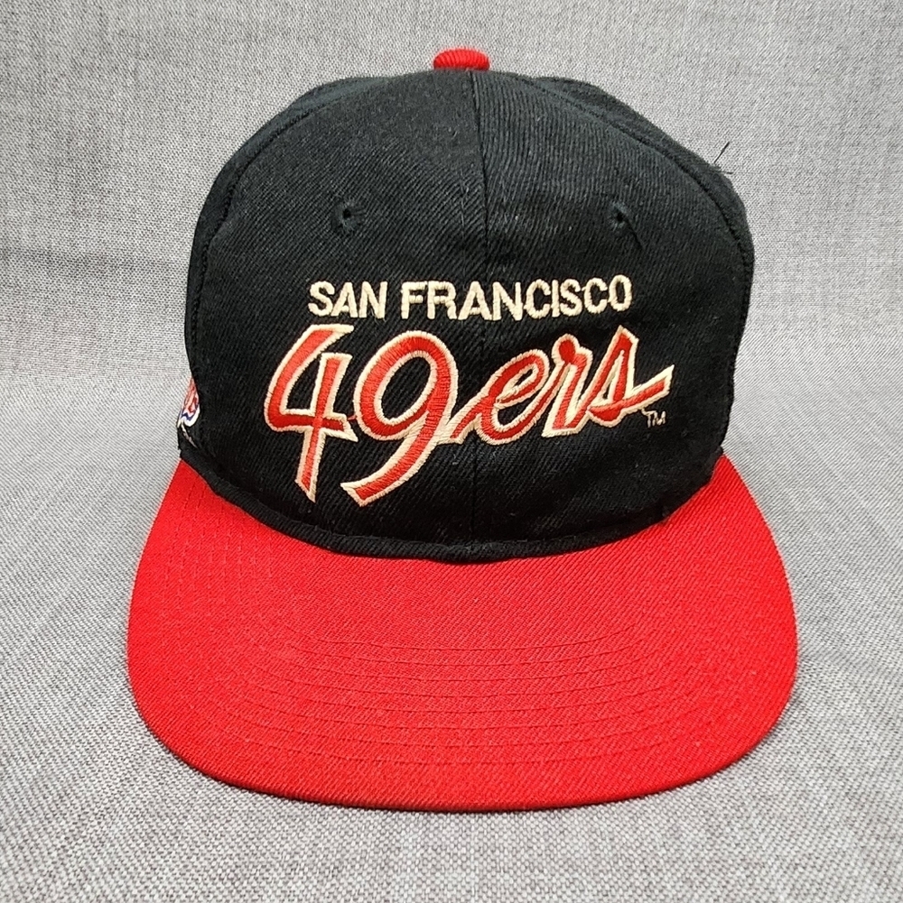 Vintage Sport Specialties × San Francisco 49ers NFL Black & Red Hat .